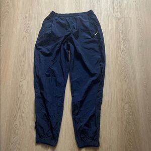 Vintage 90s Nike Navy Blue/White Athletic track Pants Large